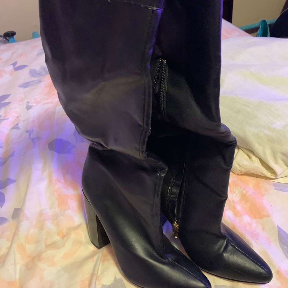 Over the knee Calvin Klein block heel boots
